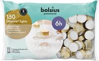 Bolsius Waxine lichten 6 uur zak 150 16/38 Wit