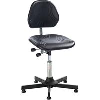 Werkdraaistoel COMFORT, met voetdoppen, hoogteverstelling 520 - 650 mm