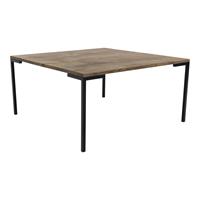 Kelvi Moderne gerookt en geolied eiken salontafel Luciano - L90xB90xH45 CM