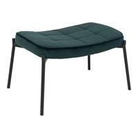 House Nordic Voetsteun in groen fluweel met zwarte poten Glasgow - L41xB61xH36 CM