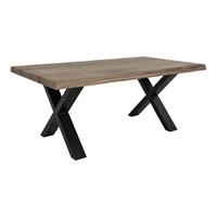 Kelvi Industriële gerookt en geolied eiken met golvende rand salontafel Tobias - L120xB70xH50 CM