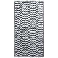 VidaXL Buitenkleed 120x180 Cm Pp Wit En Zwart