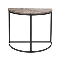PTMD Vic natural sidetable halfround inlay wood iron fr