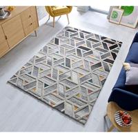FLAIR RUGS Wollteppich "River", rechteckig, 10 mm Höhe, geometrisches Muster, Wohnzimmer