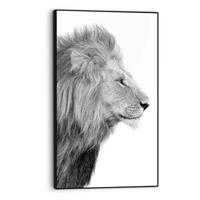 Praxis Art Frame Leeuwenkop zwart-wit 70x118cm