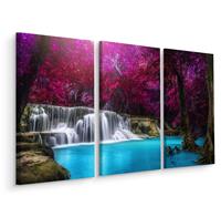 Doboxa Schilderij - Kanchanaburi waterval Thailand, 3 luik, premium print