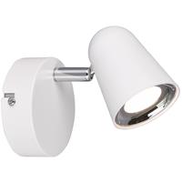 BES LED Led Wandspot - Trion Toluno - 3w - Warm Wit 3000k - 1-lichts - Rond at Wit - Kunststof