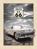 Karo-art Schilderij - Route 66 Cadillac 3D Look, 30x40