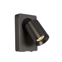 Lucide wandspot Nigel zwart LED GU10 5W