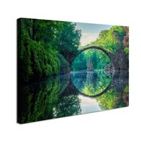 Karo-art Schilderij - Weerspiegeling,Duivelsbrug 80x60