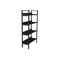 4livingz Retro Industriële Boekenkast 4 Schappen 30x80x144 Cm - Zwart