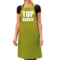 Bellatio Top Kokkie Barbeque Schort / Keukenschort Lime Groen Voor Dames - Bbq Schorten