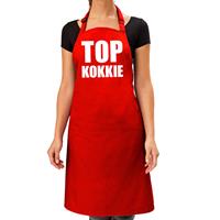 Bellatio Top Kokkie Barbeque Schort / Keukenschort Rood Voor Dames - Bbq Schorten