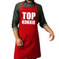 Bellatio Top Kokkie Barbeque Schort / Keukenschort Rood Voor Heren - Bbq Schorten