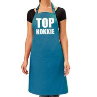 Bellatio Top Kokkie Barbeque Schort / Keukenschort Turquoise Blauw Voor Dames - Bbq Schorten