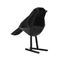 Present Time Beeld Origami Bird Small 17 Cm Polyresin Zwart