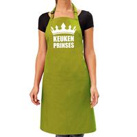 Bellatio Keuken Prinses Barbeque Schort / Keukenschort Lime Groen Voor Dames - Bbq Schorten