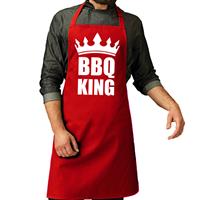 Bellatio Bbq King Barbeque Schort/keukenschort Rood Voor Heren - Bbq Schorten