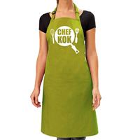 Bellatio Chef Kok Barbeque Schort / Keukenschort Lime Groen Voor Dames - Bbq Schorten
