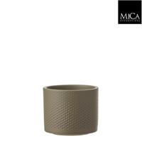 Mica Decorations Era pot rond groen h10xd12 cm