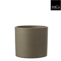 Mica Decorations Era pot rond groen h17,5xd19,5 cm 