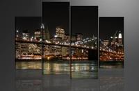 Karo-art Schilderij - New York, 130X80cm, 4 luik