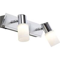Osram ed Wandspot - Trion Clupo - 8w - Warm Wit 3000k - 2-lichts - Rechthoek at Chroom - Aluminium