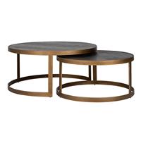 Richmond Interiors Richmond Ronde Salontafel 'Blackbone' Brass, Set van 2 stuks