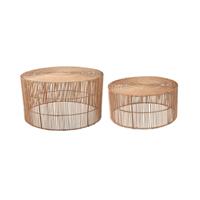 Kave Home Ronde Salontafel 'Elmina' Set van 2 stuks