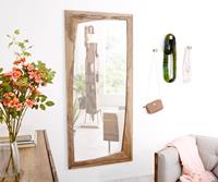 DELIFE Designer-Wandspiegel Wyatt 160x70 cm Sheesham Natur