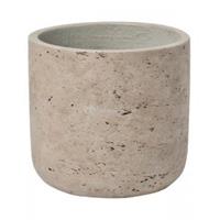 Pottery Pots Pot Rough Charlie S Grey Washed Fiberclay 15x15 cm grijze ronde bloempot