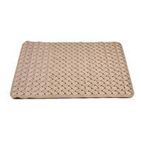 Badmat/douchemat Mocca Bruin Geweven Patroon 50 X 50 Cm - Anti-slip Mat Voor In De Douchecabine