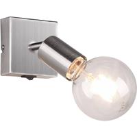 BES LED Led Wandspot - Trion Zuncka - E27 Fitting - Vierkant at Nikkel - Aluminium