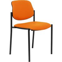 PIQUERAS Y CRESPO Stuhl fixiert Villalgordo similpiel orange Fahrgestell schwarz