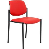 PIQUERAS Y CRESPO Stuhl fixiert Villalgordo similpiel rot schwarzes Fahrgestell