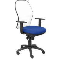 PIQUERAS Y CRESPO Stuhl Jorquera weiss Netzsitz bali blau
