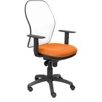 PIQUERAS Y CRESPO Jorquera Stuhl weißes Netzgewebe bali orange Sitz