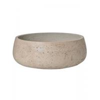 Pottery Pots Bowl Rough Eileen XL Grey Washed Fiberclay 39x15 cm grijze ronde lage bloempot
