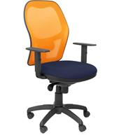 PIQUERAS Y CRESPO Jorquera Stuhl orange Mesh-Bali-Sitz marineblau