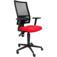 PIQUERAS Y CRESPO Stuhl Povedilla Netzrücken schwarz Sitz bali rot