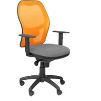 PIQUERAS Y CRESPO Stuhl Jorquera orange Netzsitz bali hellgrau