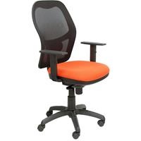 PIQUERAS Y CRESPO Jorquera Stuhl schwarzes Netzgewebe bali orange Sitz