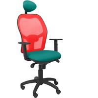 Bureaustoel Jorquera met rode rugleuning - Piqueras y crespo