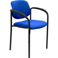 PIQUERAS Y CRESPO Stuhl fixiert Gestell mit Armlehnen Villalgordo bali marineblau schwarz