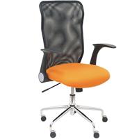PIQUERAS Y CRESPO Minaya Stuhl schwarz Netzrücken bali orange Sitz