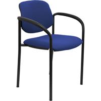 PIQUERAS Y CRESPO Stuhl fixiert Gestell mit Armlehnen Villalgordo bali blau schwarz