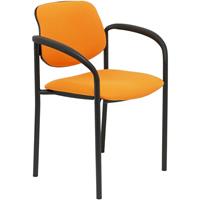 PIQUERAS Y CRESPO Stuhl fixiert Gestell mit Armlehnen Villalgordo bali orange schwarz