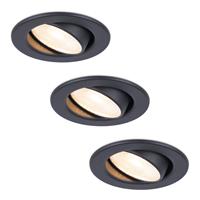HOFTRONIC™ 3x Malta - LED inbouwspots - zwart - IP44 - 5W - 2700K warm wit - dimbaar - 5 jaar garantie