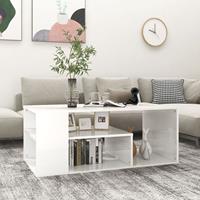 vidaXL Salontafel 100x50x40 cm spaanplaat hoogglans wit