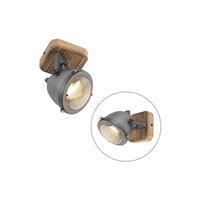QAZQA Industriespot Stahl mit Holz kippbar - Emado